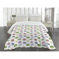 thumbnail image 3 of Ambesonne Umbrella Quilted Bedspread Set 3 Pcs, Cartoon Colorful, King Size, Multicolor, 3 of 5