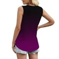 thumbnail image 5 of JTZGDY Ombre Tank Tops for Women Loose Fit Dressy Casual Tie Dye Gradient Color Print Summer Sleeveless Square Neck Tunic Blouse Trendy Flowy Beach Vacation T-Shirts A-Purple XXL, 5 of 7
