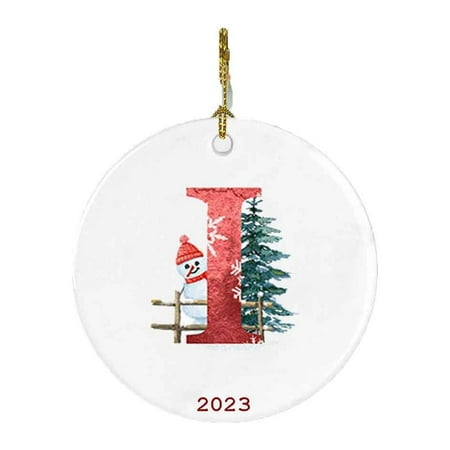 

PRINxy 2023 New 26 Letter Christmas Snowman Christmas Pendant-Acrylic Car Pendant Saint-Hand-Made Acrylic Decoration for Cars and Offices I