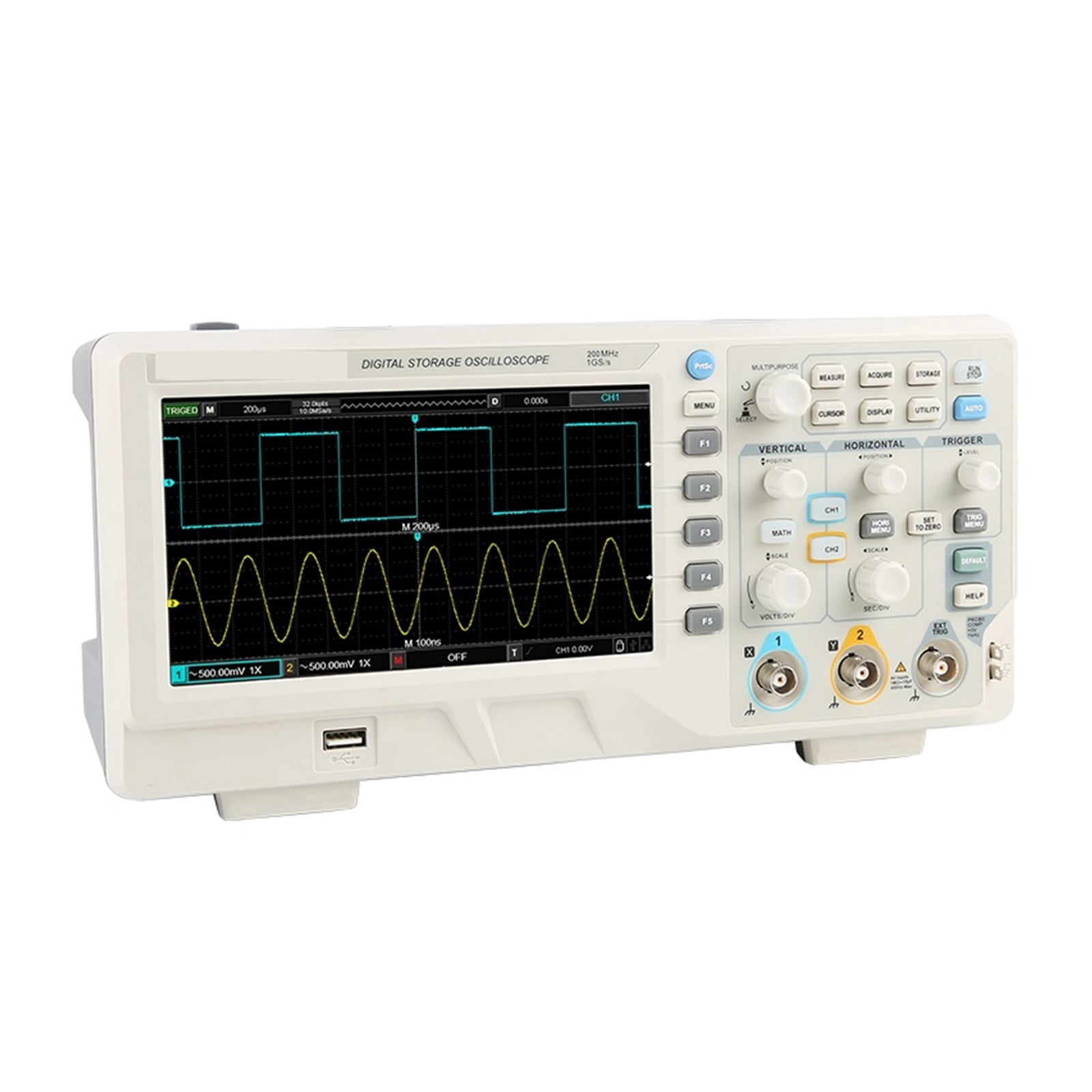 Digital Oscilloscope USBDual Channel 200Mhz 1G Sampling Rate High Voltage Probe Portable Osciloscopio ,Professional Designed