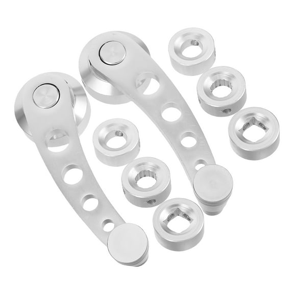 WHAMVOX Universal Car Window Crank Handle Replacement Manual Aluminum Alloy Black Durable for Classic Pair