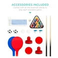 thumbnail image 6 of Best Choice Products 4-in-1 Multi Game Table, Childrens Arcade Set w/ Pool Billiards, Air Hockey, Foosball - Dark Wood, 6 of 7