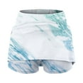 thumbnail image 3 of 2 In 1 Tennis Skorts 2 In 1 High Waisted Golf Skorts Quick Dry High Elastic Gym Shorts Tennis Skorts Shorts with Liner Pockets,White,XXXL, 3 of 5