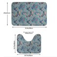 thumbnail image 3 of Xecao Underwater Animals and Flowers 2-Piece Vintage Seamless Anti-Skid Mat Set, featuring a stylish pattern for a safe and elegant toilet rug experience, 3 of 6