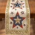 thumbnail image 6 of JeashCHAT 4th of July Table Runner 72"x13", Patriotic Red White Blue Star Table Runner for Independence Day Party Home Kitchen Dining Table Decor, 6 of 7