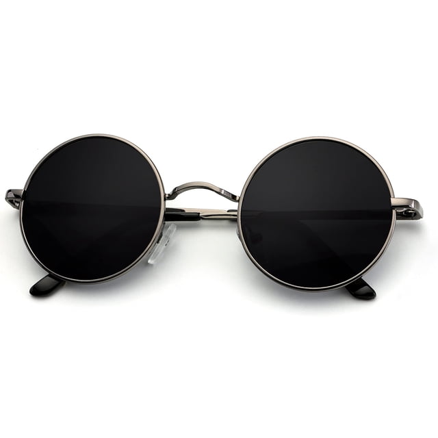 Gafas de Sol KALIYADI Redondas Polaroid Metal UV400 45 mm para Hombre y Mujer