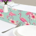 thumbnail image 6 of GZHJMY Flamingo Flowers Table Runner Seasonal Table Cloth Runner for Kitchen Dining Table Wedding Party Holiday Coffee Dining Home Decor 13 x 90 Inches, 6 of 7