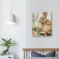 thumbnail image 4 of Nawypu  Spring Floral Happy Easter Bunny Canvas Wall Art, 4 of 5