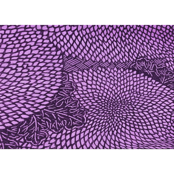 Ahgly Company Machine Washable Indoor Rectangle Transitional Heliotrope Purple Area Rugs, 2' x 3'
