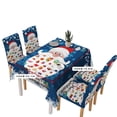 thumbnail image 2 of Paño de mesa temático navideño Fiesta en casa Cubierta de mesa de comedor Mantel impreso Adorno navideño, Azul, Papá Noel kenally HA8994-01B, 2 of 6