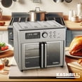 thumbnail image 2 of Kashbill – Horno Eléctrico Con Air Fryer H10 Plateado, Puerta Francesa, Horno Freidora De Aire Para Panadería Y Repostería, Convección Eléctrica, Multifunción, 2 of 9