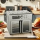 thumbnail image 2 of Kashbill – Horno Eléctrico Con Air Fryer H10 Plateado, Puerta Francesa, Horno Freidora De Aire Para Panadería Y Repostería, Convección Eléctrica, Multifunción, 2 of 9