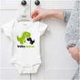 thumbnail image 5 of Babysaurus Adorable Little T-Rex Romper Boys or Girls Infant Baby Brisco Brands NB, 5 of 6