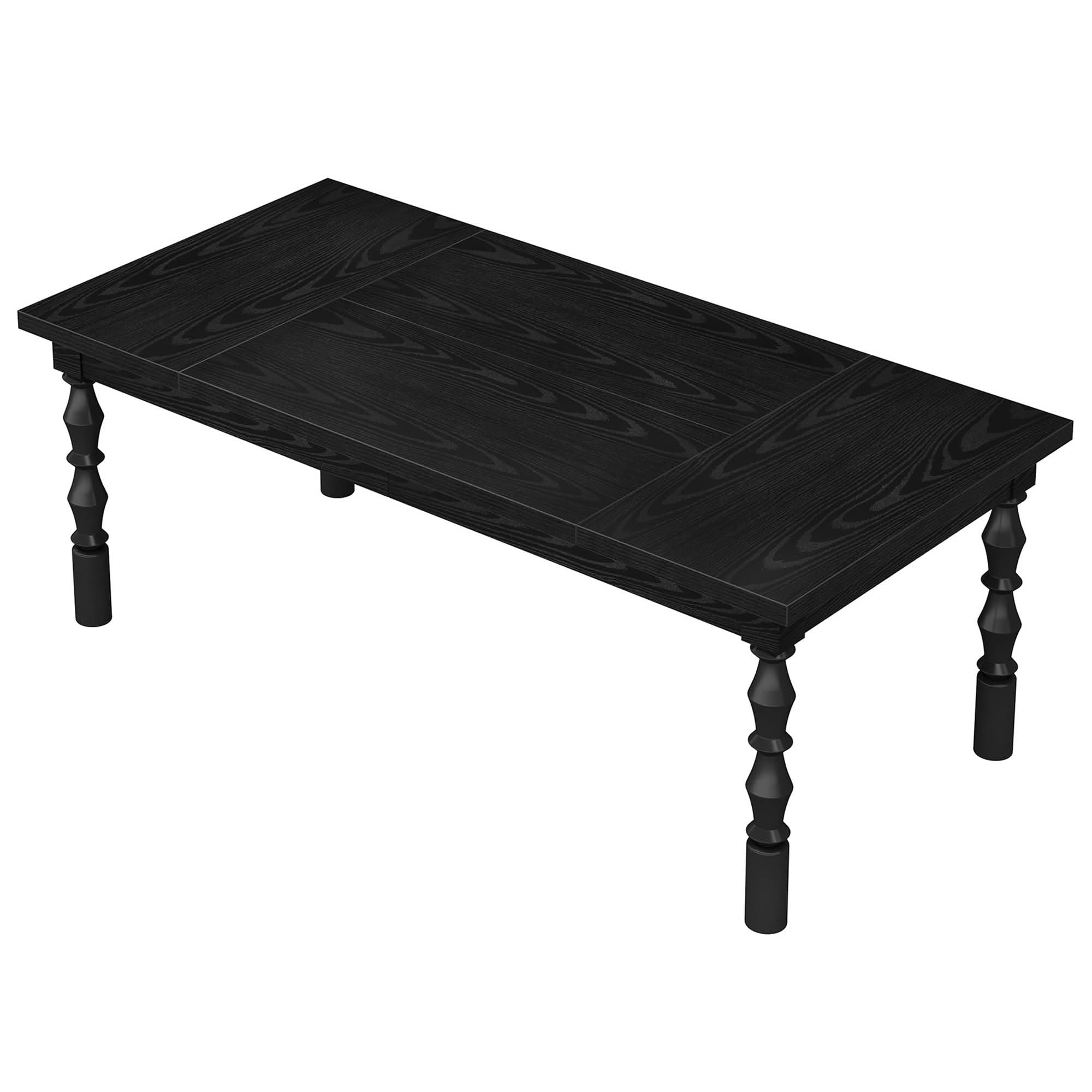 MAYEERTY 62 Inch Rectangular Dining Table, Walnut Kitchen Dinner Table with Carved Turned Legs for 4 to 6 People