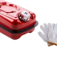 thumbnail image 2 of Tanque de combustible portátil Kusrkot de hierro con guantes Tubo de aceite Estilo de tapa de aluminio 3L, 2 of 4