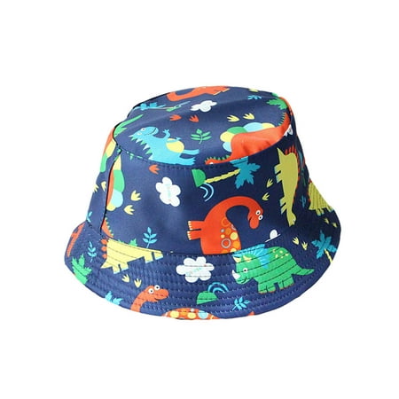 

Toddler Kids Unisex Bucket Hat Dinosaur Print Short Brim Sun Protection Hat Summer Baby Beach Hat