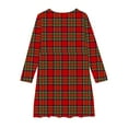 thumbnail image 5 of Odeerbi 4-14 Years Kids Girls Christmas Plaid A-Line Dress Spring Fall Long Sleeve Ballet Skater Dress Stretchy Twirly Skater School Recital Round Neck Dress Kids Girls Clothes, 5 of 5