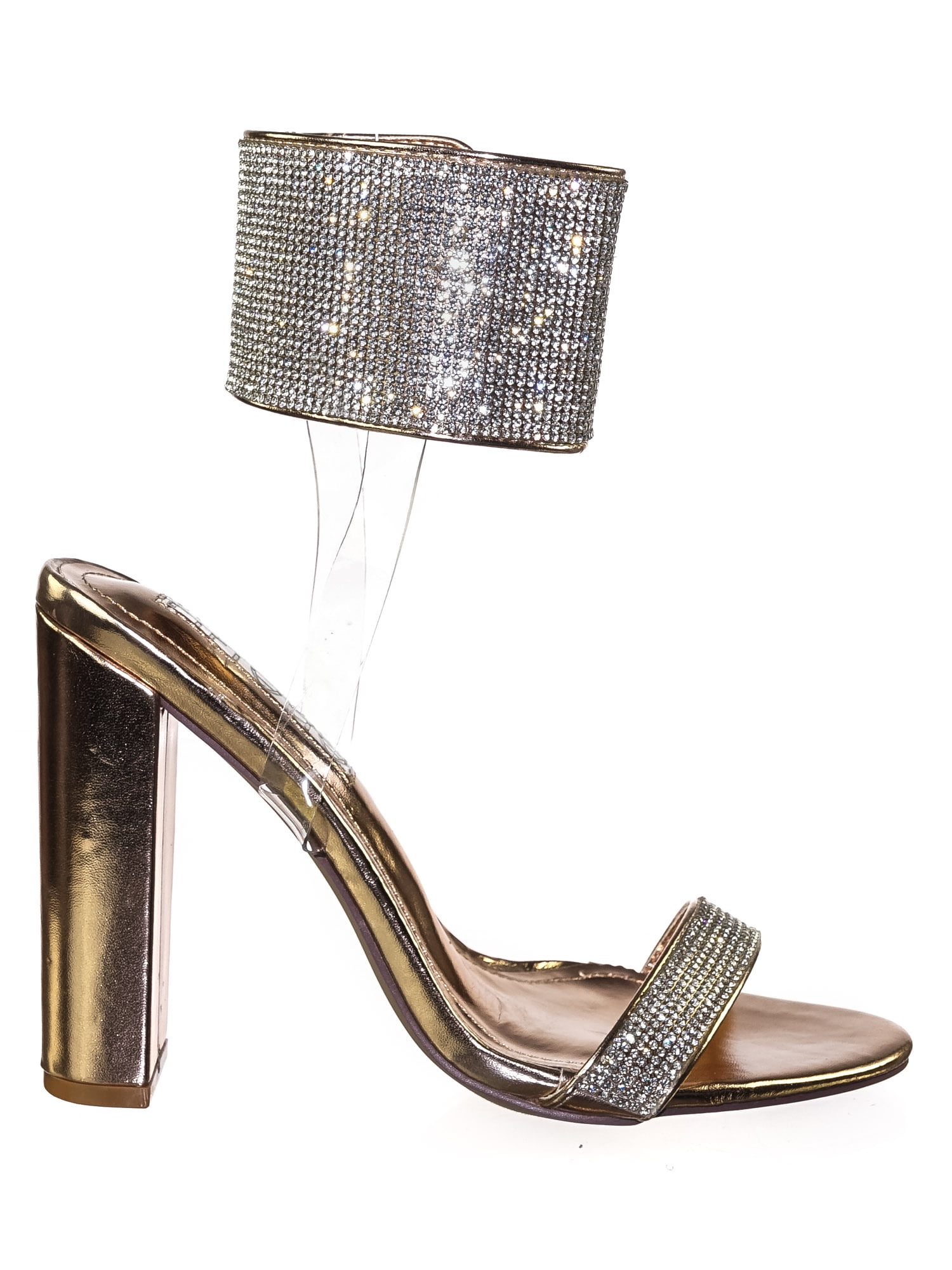 ankle strap thick heels