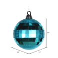 thumbnail image 2 of Vickerman 5.5" Turquoise Shiny/Matte Mirror Ball Christmas Ornament, 2 of 2