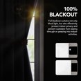 thumbnail image 3 of ZOPZO Blackout Door Curtain for Glass Doors, 1 Panel, White, 36W x 40L Inch, Thermal Insulated Privacy with Dual Rod Pockets & Adjustable Tieback, 3 of 7