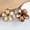 Milk White + Champagne Gold, variant on Hawaiian flower hair clip, ladies' large flower hair clip, tropical hair clip, beach vacation accessories, sparkling gold