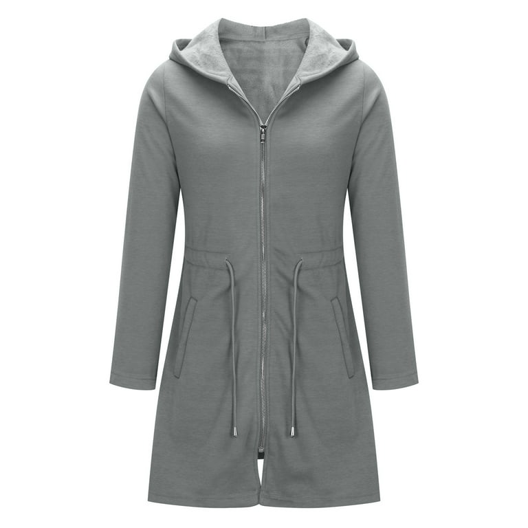  BCZHQQ Zip Up Quilted Hoodie Sweatshirts Women Casual  Drawstring Hooded Long Sleeve Fall Lightweight Jacket Coat with Pocket :  Clothing
