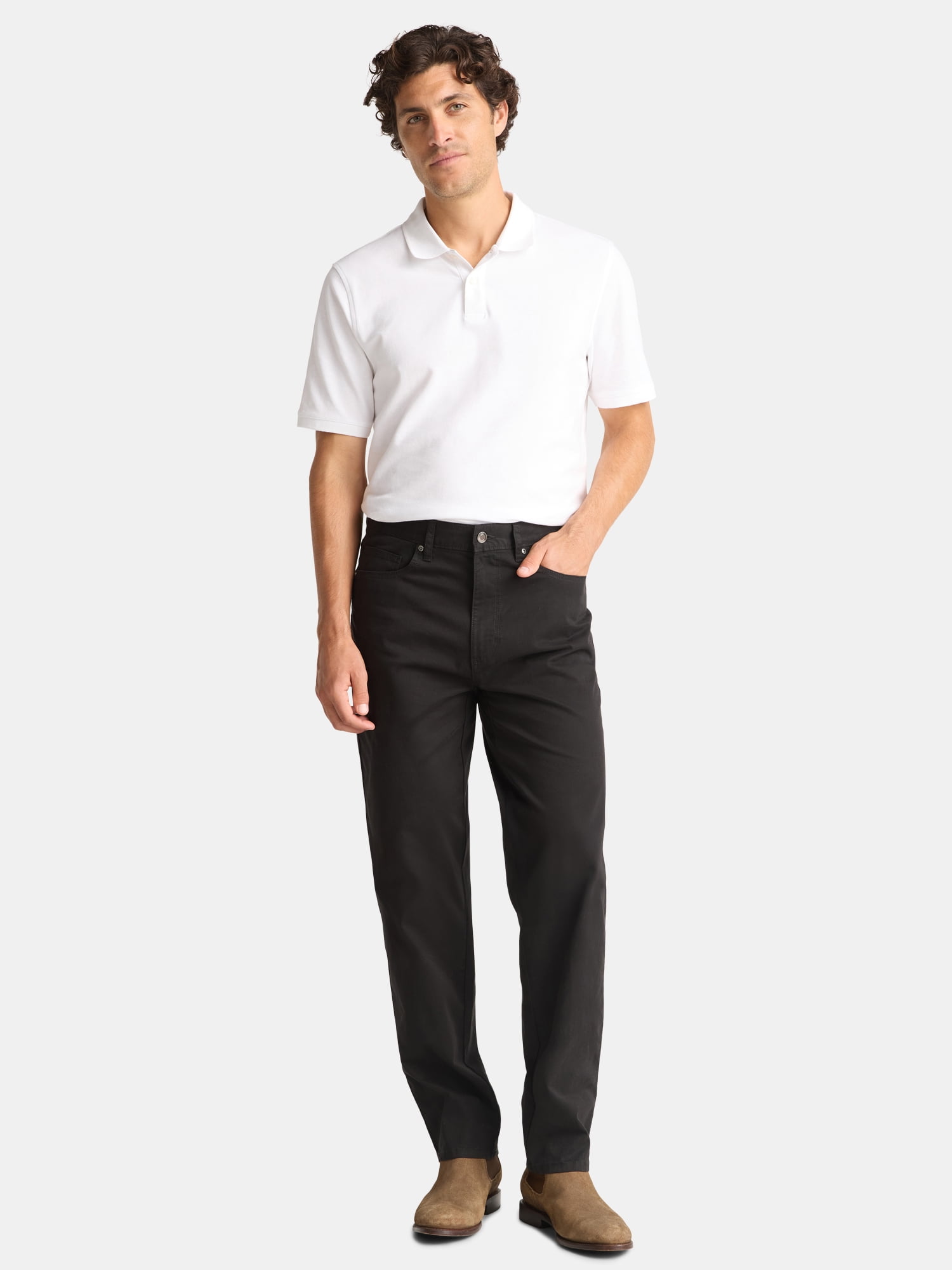George Men's & Big Men's Slim Fit Premium 5 Pocket Pants, Sizes 29-44