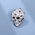 thumbnail image 2 of Brooch Pins con forma de calavera, dado punk, para solapa, aleación, 2,8 x 3,8 cm, 2 of 2