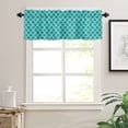 thumbnail image 3 of Teal Morocco Valances for Windows Farmhouse Kitchen Curtains Valances Rod Pocket Valance Curtains for Kitchen Windows Ethnic Boho Minimalist Abstract Geometric Window Valances for Bathroom 60"x18", 3 of 6