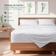 thumbnail image 5 of Juego de Sábanas de Bambú Dreamlab, Ropa de Cama Ultra Suave, Fresca, Hipoalergénica, Ecológica, Sábanas Individuales de Bambú, Color Blanco, 5 of 10