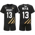thumbnail image 5 of ¡Haikyuu!! Conjunto de disfraz de cosplay, uniforme del equipo Black Wolf para hombre, ropa deportiva de anime para juego de rol, 5 of 5