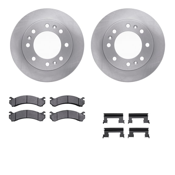 Dynamic Friction Company Front Brake Rotors with Ultimate Duty Performance Brake Pads includes Hardware 6412-46022