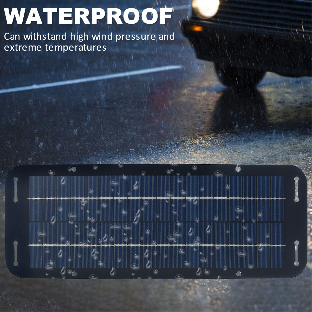 Solar Panel Kit 12V 30W IP65 Waterproof Solar Trickle Charger Portable Monocrystalline Solar Powered Battery Charger with Voltage Regulator Car Battery Charger Controller