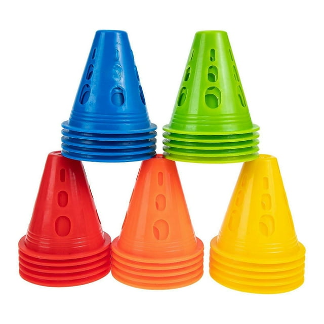 25pcs Professional Roller Skating Marker Cones Plastic Roller Skates Obstacles