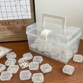 thumbnail image 3 of 10Pcs Mini Clear Square Box Empty Case with Lid for Earplugs Pills Jewelry, 3 of 10