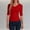Red, variant on Womens V Neck T Shirts Slim Fit Half Sleeve Tops Casual Shirt (Red M/.)