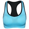 thumbnail image 4 of Zpanxa Bras for Women Seamless Stretch Sport Bra Padded Fitness Tank Tops Workout Gym Yoga Vest Womens Bras Sports Bra Sky Blue XXL, 4 of 8