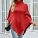 thumbnail image 2 of Moda mujer Otoño Invierno sólido chal botón capa solapa-cuello tejer abrigo Tops Fridja nalpqowj63741, 2 of 6