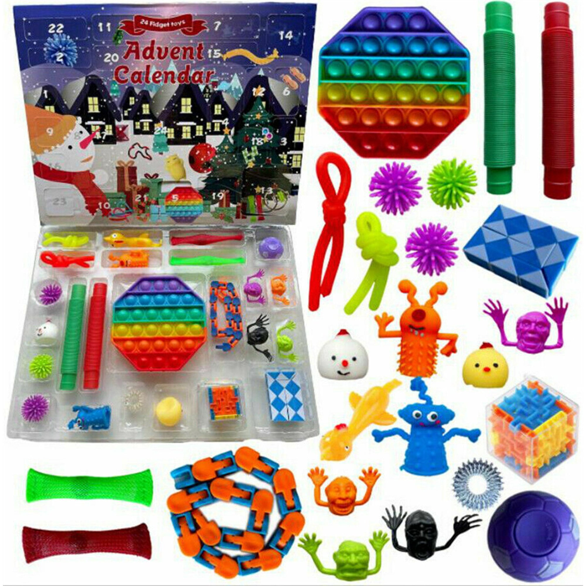 Fidget Advent Calendars 2021 Toy for Kid,PopOnIt Advent Calendars