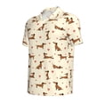 thumbnail image 2 of Rocae Heart Dachshund for Men's Short Sleeve Polo Shirt, Quick Drying Performance Moisture Wicking Sports Men's Golf Shirt Small, 2 of 9