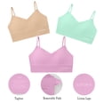 thumbnail image 3 of Livona 6 Pack Training Bras for Girls-Sports Bra, Fitness Bra, Padded Everyday Bra Bralette,Crop Cami Tank Top (6-14), 3 of 7
