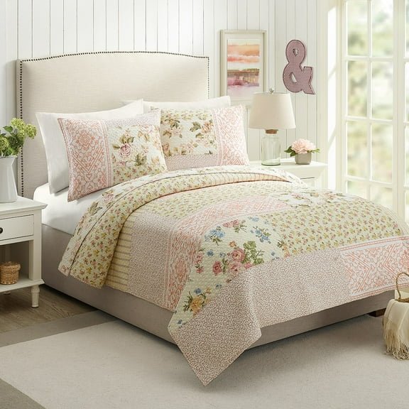 Mary Jane Farm Sweet Blooms Pink Floral Cotton, Full - Breathable