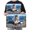 thumbnail image 2 of Placa Metal Vintage para Niña Pintura Hierro Rectangular Pared Y Bar 40x30cm, 2 of 9