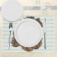 thumbnail image 3 of Ambesonne Yorkie Place Mats Set of 4, Hair Buckle on Chevron, Standard Size, Chestnut Brown, 3 of 6
