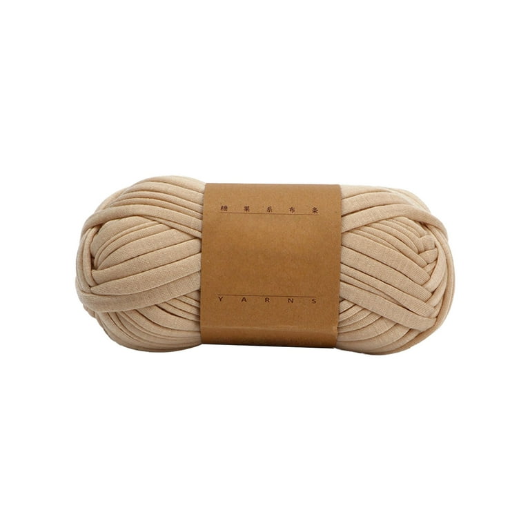 Light Brown Yarn for Crocheting and Knitting Cotton Crochet Knitting Yarn  for Beginners with Easy-to-See Stitches Cotton-Nylon Blend Easy Yarn for