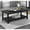 Distressed Brown 20, variant on Rustic Wood Coffee Table with Shelf, Distressed Java Finish, 47.25 Inch Rectangular Living Room Table