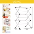 thumbnail image 7 of Expandable Clothes Drying Rack, Household Foldable & Collapsible Laundry Drying Racks for Clothes, Durable Space-Saving Laundry & Towel Rack, Indoor Outdoor Use, Suit Sweaters, Blouses & More, White, 7 of 7