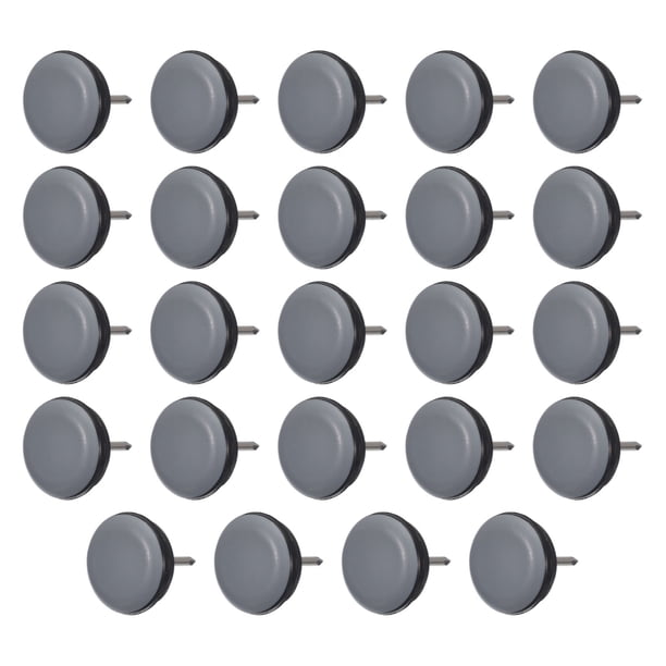 Protectores de patas de silla, 24 unidades de deslizadores redondos de PTFE de 19 mm / 0.75 pulgadas, almohadillas para muebles con clavo
