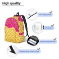 thumbnail image 4 of Salouo Red Ice Cream for Travel Backpack for Men Women,Casual Laptop Backpack Daypack Business Work Bag for Travel、Hiking、Weekend -Medium, 4 of 5