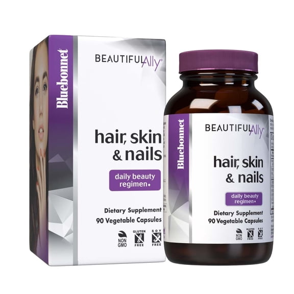 Bluebonnet Beautiful Ally Hair Skin & Nails, Hydrolyzed Collagen Peptides 1 & 3, 90 Caps